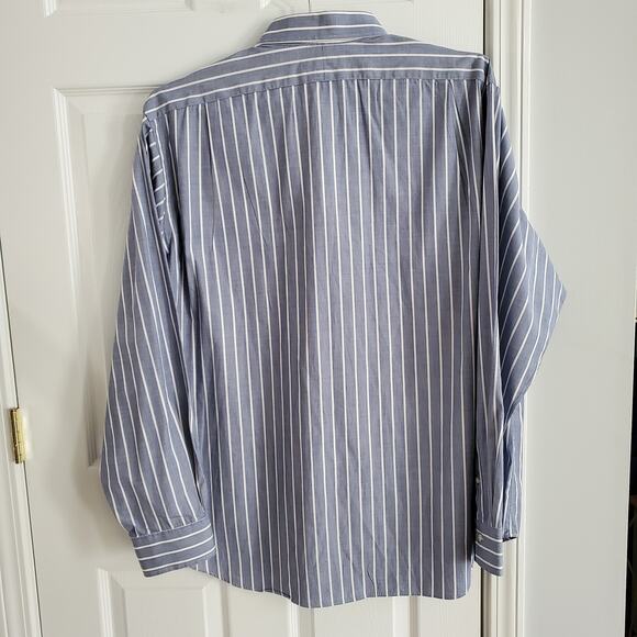 Ralph Lauren XXL Men’s Button Down Shirt Bundle Classic Fit Navy & Blue Stripe - Picture 5 of 12